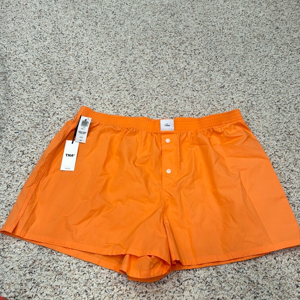 Aritzia TNA Orange Boxer Shorts